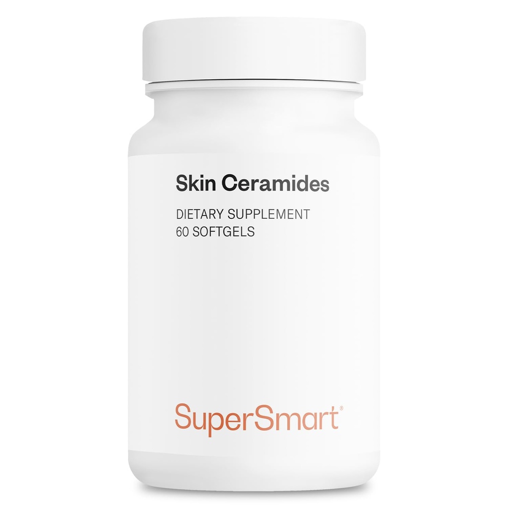 Supersmart - Skin Ceramider - med zink - Kraftfuld Skin Hydration, Beskyttelse & Care Supplements 124; Non- GMO - 60 Softgels