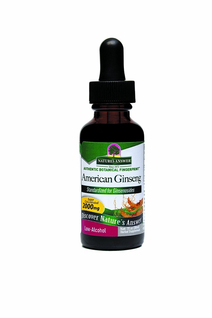 Nature 's Svar American Gingseng Root Supplement med organisk alkohol, 1-Fluid Ounce Note 124; immunforsvar Note 124; fremmer kognitiv funktion; Natural Energy Booster
