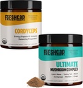 FreshCap Champignons Energy Bundle (Cordyceps Powder and Ultimate Mushroom Complex Powder)