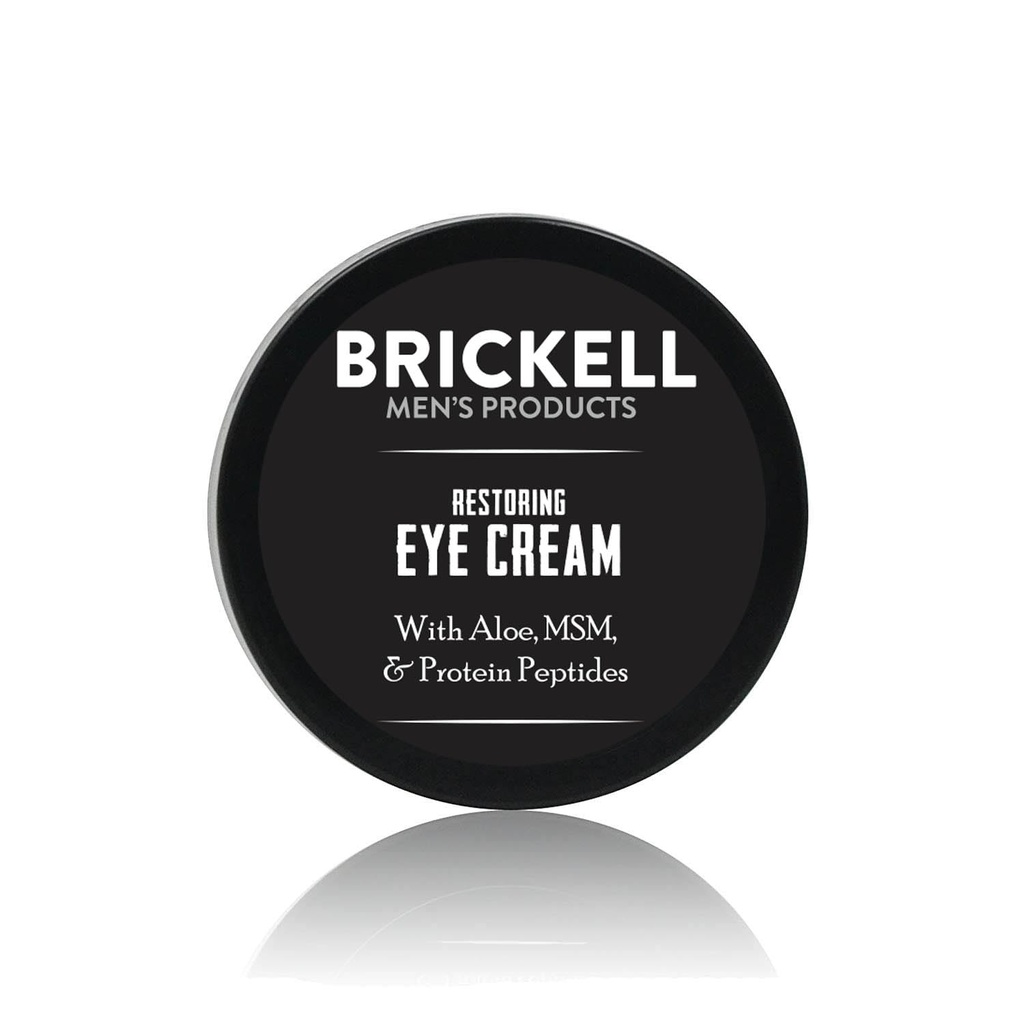 Brickell Mænd Gendannelse under øjet Cream for mænd, Natural og Organic Anti Aging Eye Balm at reducere Puffiness, Wrinkles, mørke cirkler, krager Feet og under øjet poser, 0,5 Ounce, Undufted