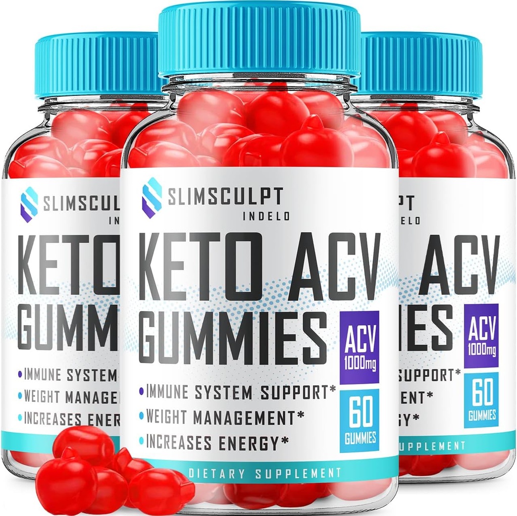 (3 Pack) Slimsculpt Keto ACV Gummies - Advanced Formula Slim Sculpt Keto Plus ACV Gummies Apple Cider Vinegar Keto Slimsculpt ACV Gummies Dietary Supplement Reviews Men Women (180 Gummies)