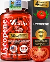 Lycopene Kosttilskud til mænd - USA Made Prostata Kosttilskud til mænd med naturlig tomatekstrakt - Non- GMO Lycopene supplement til prostata, hud & antioxidant support - 120 Greve