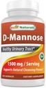 Bedste Naturals D- Mannose Kapsler - Urinvejssensning Supplement 1500mg / Servering - 120 Tæl