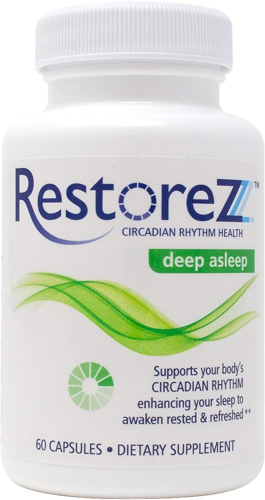 RestoreZ Deep Assaples (60 kapsler) Natural Sleep Supplement - Combat Nighttime Disruptions og gendanne din søvn - Ikke-Habit Danning Sleep Aid