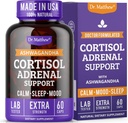 Dr. Matthew Cortisol Reducer Supplement for Women. Adrenal Support with Ashwagandha, Rhodiola & Ginseng – A Detox Cocktail to Lower Cortisol & Aid Relaxation, Calm and Restful Sleep