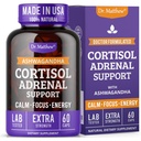 Dr. Matthew Cortisol Reducer Supplement for kvinder. Adrenal Support med Ashwagandha, Rhodiola & Ginseng - En Detox Cocktail til Lavere Cortisol & Hjælp Afslapning, rolig og rolig søvn