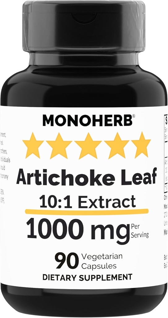 MONOHERB Artiskoke Leaf Extract 1000 mg - 90 Vegetariske kapsler