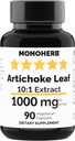 MONOHERB Artiskoke Leaf Extract 1000 mg - 90 Vegetariske kapsler