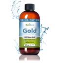 Kolloid guld flydende Økologisk supplement af Nutrinoche - 100% Pure Nano Gold Mineral - Understøtter Mental Klarhed, Focus & Afslapning - 8 oz flaske - Vegan, Gluten- Free - Krystaller - 30 ppm