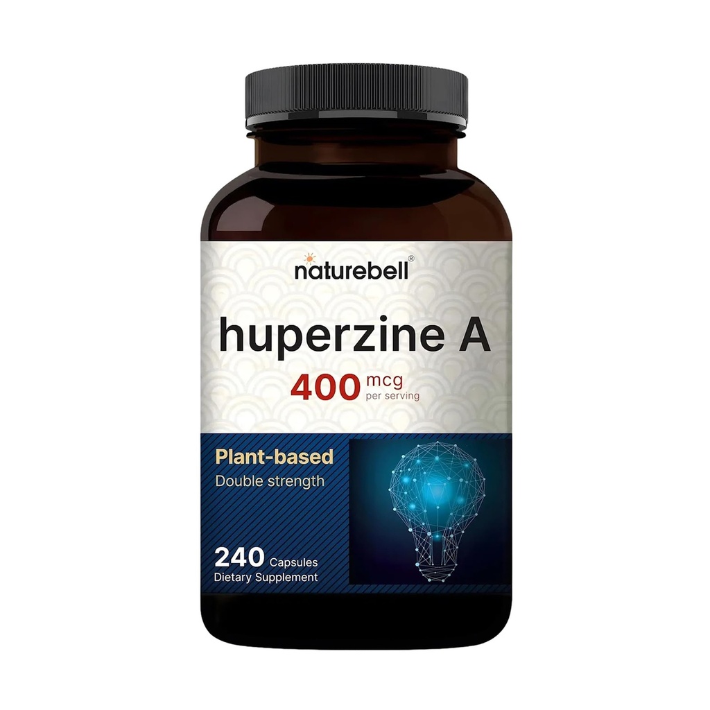 NatureBell Huperzine A 400mcg Per Serving, 240 Kapsler, (Huperzine A Supplement)