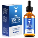 Beard Growth Oil - 2X Koncentration Biotin Beard Oil for mænd (2 oz) - Natural Herre Beard Oil med Argan Oil, Jojoba Oil and Vitamin, Beard Growth Softener, Fugt (Sandalwood)