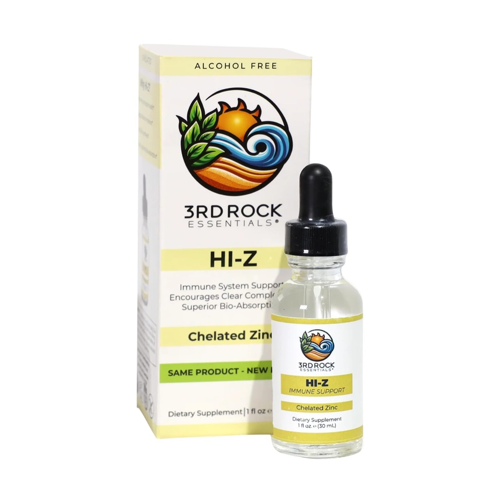 3rd Rock Essentials szág 124; HI- Z Zink immunforsvar Support Supplement 124; Alle naturlige flydende Zink supplement Kosttilskud 124; Alle naturlige personlige pleje (1 fl oz