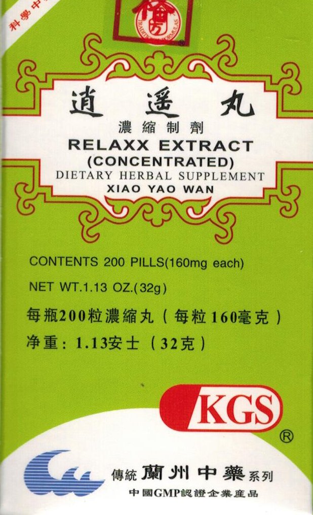 RELAXX Extract (XIAO YAO WAN) 160mg x 200 piller pr. flaske.