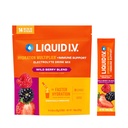 Flydende I.V. ® Hydrationsmultiplikator ® + immunstøtte - Wild Berry - Hydration Powder Packets - 124; Elektrolyte Powder Drink Mix 124; Praktisk Single- Serving Sticks - 124; Non- GMO - 124; 14 Serveringer (pakke med 12)