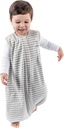 Woolino 4 Sæson Baby sovesæk med fødder, Merino uld og økologisk bomuld Walker sovesæk Sack, Toddler sovesæk, 18-36m, Gray
