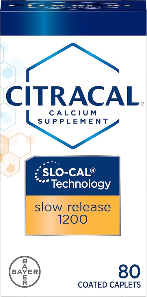 Citracal Calcium + D Slow Release 1200 tabletter 80 tabletter (pakning med 4 tabletter)