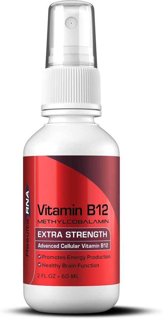 Resultater RNA - Avanceret cellular vitamin B12 Methylcobalamin understøtter hjerte sundhed, godt kød, energi & hjerne funktion. Nyd Superior Absorption Vitamin B12 Formel. (2 oz - 30 Servere)