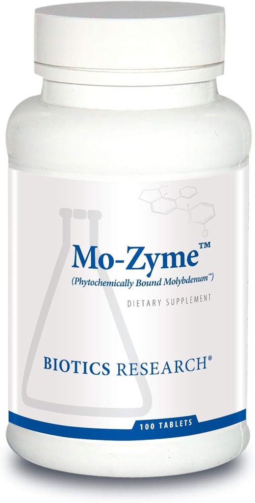 Bioetik Forskning Mo- Zyme Molybdæn 50 mikrogram, Leverstøtte, afgiftning, Essential Trace Element, Sund Metabolisme, Antioxidant Support 100 tabletter