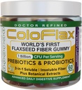 Organic Flaxseed Fiber + Probiotic Gummies against 124; Forstoppelse Relief & Regularitet uden krampe til voksne, Opløselig & Uopløselig Triple- Fiber Vegan Gummies - 30 Servere
