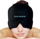 360 ° Migræne Hovedpine Relief Cap, Cooling Gel hat Head wrap til migræne, Spænding, Stress & tømmermænd, varm og kold terapi, Lindrende Hovedpine hat