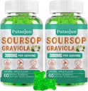 Soursop Graviola Gummies Mea124; 2000mg Soursop Leaves Extract til fordøjelse, Cell Support, immunforsvar og antioxidant Mea124; High- Absorption 124; Soursop Frugt til voksne Measures 124; Non- GMO, Vegan, 120 Gummies