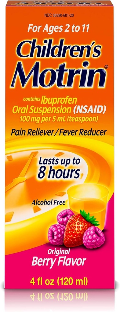 Motrin Children 's Oral Suspension, Ibuprofen, Pain Relief, 4 Oz