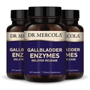 Dr. Mercola Gallblære Enzymes - Gallblære & fordøjelsessygdomme Support - Inkluderer Pancreatic Protease, Amylase & Lipase - Non-GMO, Gluten- Free & Soy- Free - 90 Forsinkede Release Kapsler (90 Servere)