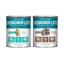 Designer Wellness, Designer Lite, Low Calorie Natural Protein, Prebiotic Fiber, Key Vitamin & Minerals, Vanilla Cupcake og Chokolade Cookies & Cream Bundle