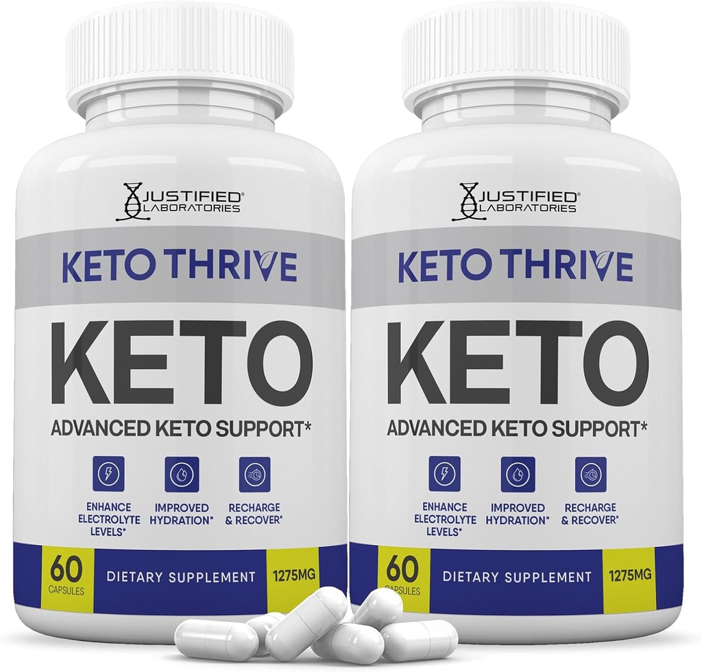 (2 Pack) Keto Thrive Keto ACV Pills 1275MG Keto Support Kapsel Alternativ til Keto ACV Gummies Formuleret med Apple Cider Vinegar Extra Virgin Olivenolie Powder Green Tea Leaf 120 Kapsler