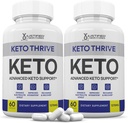 (2 Pack) Keto Thrive Keto ACV Pills 1275MG Keto Support Kapsel Alternativ til Keto ACV Gummies Formuleret med Apple Cider Vinegar Extra Virgin Olivenolie Powder Green Tea Leaf 120 Kapsler
