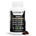 Black Seed Oil 3% Thymoquinone Standardized - Klinisk undersøgt, USP Grade, Cold- Pressed Nigella Sativa ThymoQuin, Non- GMO - 60 Softgels