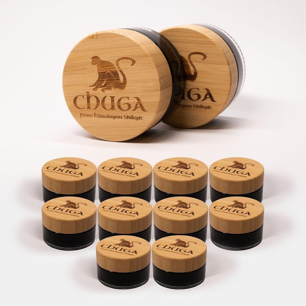 Chuga Shilajit Autentisk Himalayan Shilajit Resin 124; naturligt Sourced Grad A Shilajit Budd124; 150 Serveringer pr 35 Gram Jar (Pack of 12)