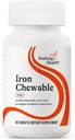 Søg sundhed Iron Chewable - Mineral supplement til støtte sund metabolisme - Supplement hjælpemidler Muskelfunktion hos mænd og kvinder - Energistøtte Supplement - 10 mg, 60 tabletter