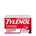 Tylenol Extra Strength Pain Reliever & Fever Reducer, runde overtrukne tabletter, 500 mg Acetaminophen Pain Relief Pills for Hovedpine, Tandpine & Mindre Gigtsmerter, 24 mg