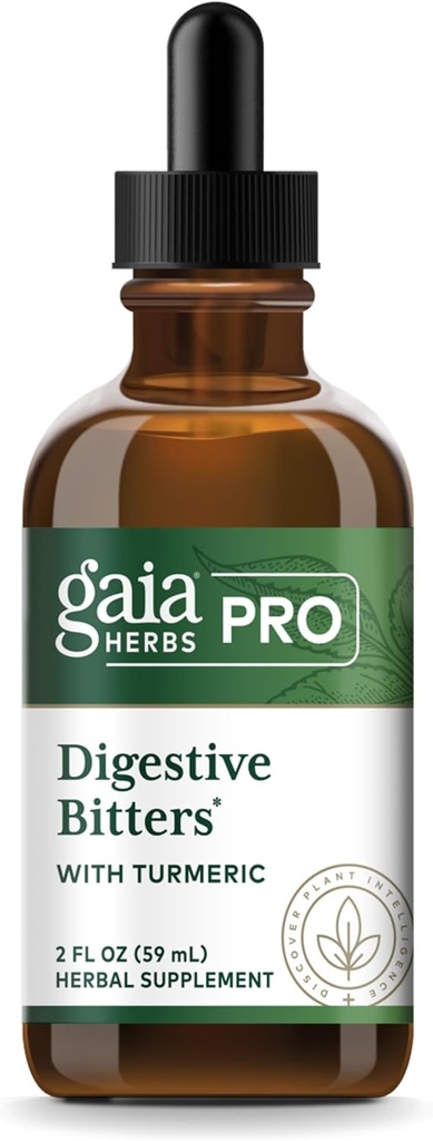 GAIA HERBS PRO fordøjelige bitters med gurkemeje - med urter Traditionelt bruges til at støtte sund fordøjelse * - Urteformel - Great for Travel - 2 Fl Oz (30 Servere)