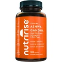 Nutrise Organic Ashwagandha Root Kapsler med sort peber, 1300mg, Natural Stress & Mood, Thyroid, og immunforsvar Support, Clarity, Focus & Energy, Gluten Free, 120 Greve