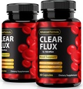 (2 Pack) Clear Flux piller, Officielle ClearFlux kapsler, All- Natural Support, Premium support til at opretholde stabile niveauer og sund cirkulation, Natural Clear Flux Health anmeldelse (120 Kapsler)