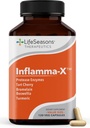 LifeSeasons Inflamma- X Joint & Tissue Support - Understøtter Muscle Comfort, Inddrivelse & Fleksibilitet - Urteformel med gurkemeje, Bromlein, Protease - 60 kapsler