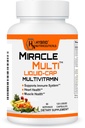 MiracleMulti Flydende Multivitamin Kapsler til mænd og kvinder - Komplet hele fødevarer Blend Daglig Vitamin & Mineral tillæg med CoQ10, B12, 42 Superfood Enzyme - 120 Softgels