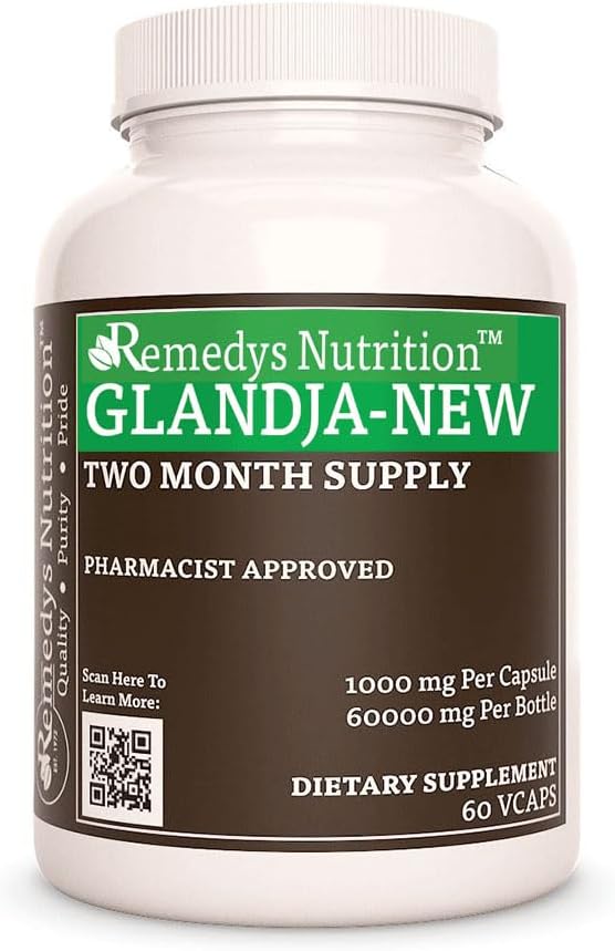 Remedys ernæring GlandJa- New Measures 124; 1000 mg, 60 Vegan Kapsler Proprietary Herbal Kosttilskud