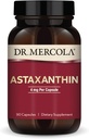 Dr. Mercola Organic Astaxanthin - 4 mg Astaxanthin - Kraftfuld Antioxidant Support - Organic Microalger Extract - Non-GMO, Gluten- Free & Soy- Free - 90 Kapsler (90 Servere)