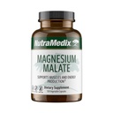 NutraMedix Magnesium Malate Energy Supplements - Bioavailable Magnesium for Sleep, Immune Support & Joint Health - Vegan, Non-GMO & Gluten-Free Magnesium Supplements (120 Vegetarian Capsules)