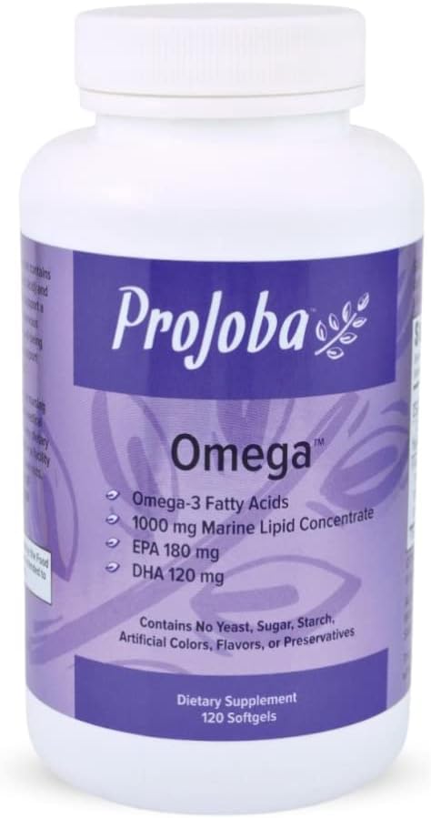 Youngevity Projoba Omega ™ - 1000 mg Omega-3 - High- Potency - 180 EPA & 120 DHA to Promote Brain and Heart Health -120 Softgels (Pack of 1)