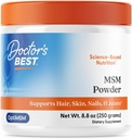 Doctors Best MSM Powder, Supports Hair, Skin, Nails, & Joints, Non-GMO, Gluten Free, Soy Free, Vegan Net Wt. 8.8 oz (250 Grams)