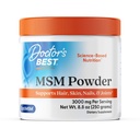 Læger Bedste MSM pulver, understøtter hår, hud, negle, & Joints, Non- GMO, Gluten Free, Soy Free, Vegan Net Wt. 8.8 oz (250 Bedste)