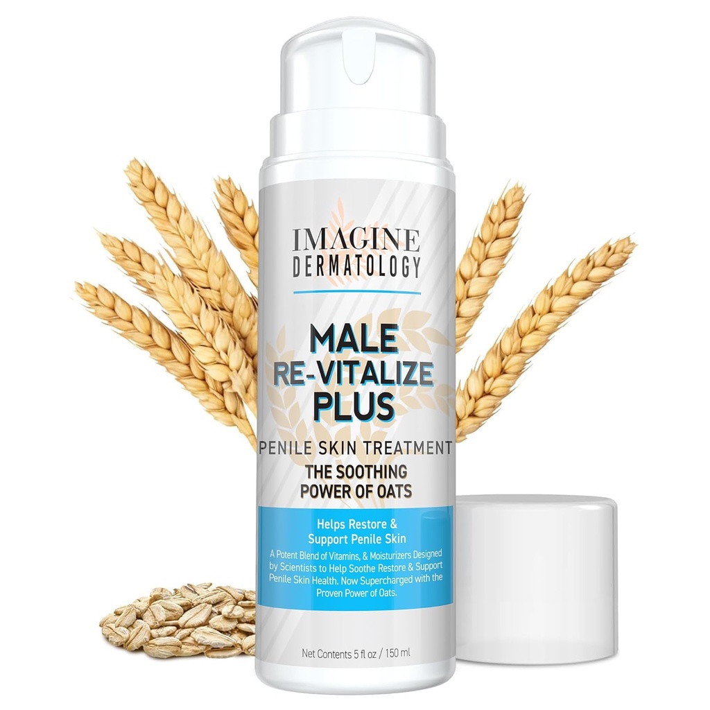 Mand re- Vitalize PLUS - Havre Pelile sundhed creme til mænd - Relieve, gendanne og støtte hud - Fugt penis Lotion - Stor værdi størrelse (5fl oz / 150ml)
