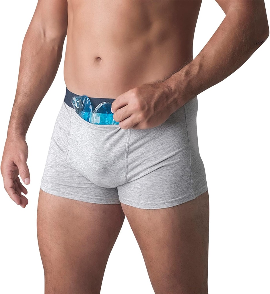 Snowballs Cooling Undertøj til mænd - Fertilitet, Vasektomi, Varicocele, Testosteron - 2 Undertøj, 3 Snowwedge Ice Packs