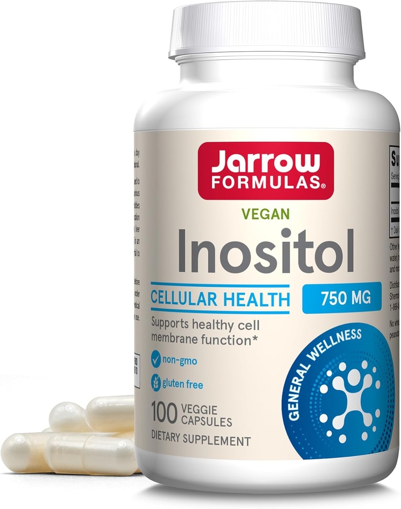 Jarrow Formulas Afslapning Bundle med ekstra styrke Theanine 200mg 60 Kapsler og Inositol 750mg 100 Kapsler Leverstøtte