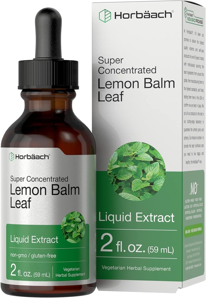 Horbäach Lemon Balm Tincture ekskl. GMO, gluten Free Supplement