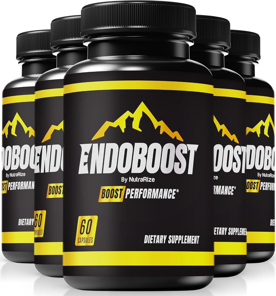 NutraRize (Pack of 5 Endoboost for mænd - (Official) Endoboost Performance, Kosttilskud, Kapsler, Endoboost Anmeldelser for Herre Health Pills Pro Advanced Formel (300 Kapsler)